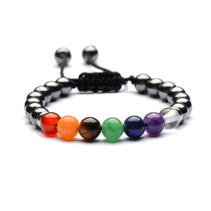 7 Chakra Lava Stone Bracelet - Essential Oil Diffuser