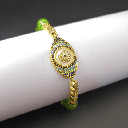 Peridot Style Evil Eye Bracelet