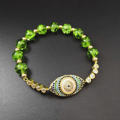 Peridot Style Evil Eye Bracelet