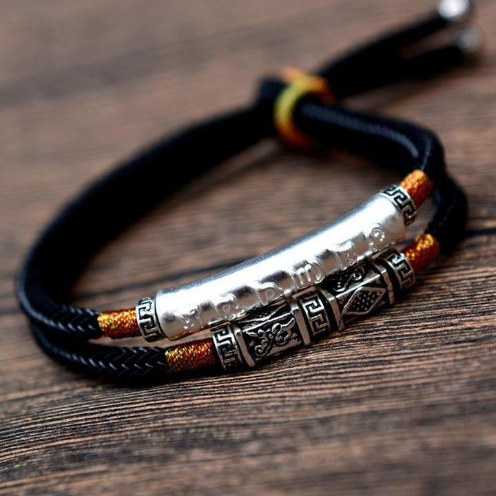 Tibetan Mantra Double Bracelet - For Luck & Protection