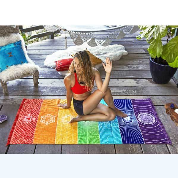 7 Chakra Yoga Mat - Meditation Rug - Tapestry