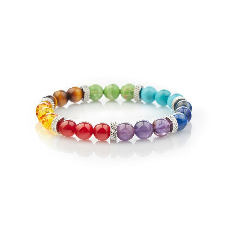 7 Chakra Stones Bracelet-Reiki Healing Crystal Bracelet