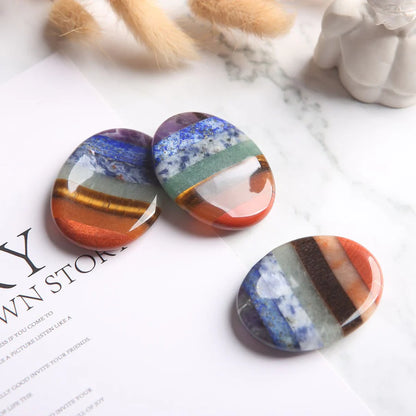 7 Chakra Worry Stone - For Anxiety & Stress