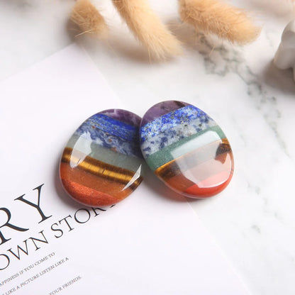 7 Chakra Worry Stone - For Anxiety & Stress