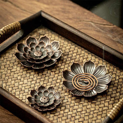 Bronze Lotus Incense Burner - For Inner Peace