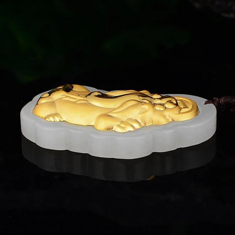 Hetian Jade Pixiu Necklace - Manifest Abundance