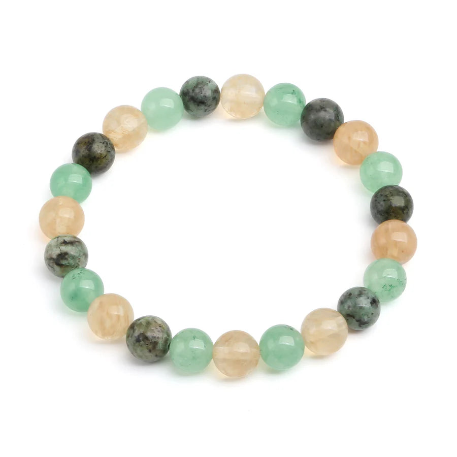 Triple Prosperity Bracelet - Citrine, Green Aventurine, Turquoise