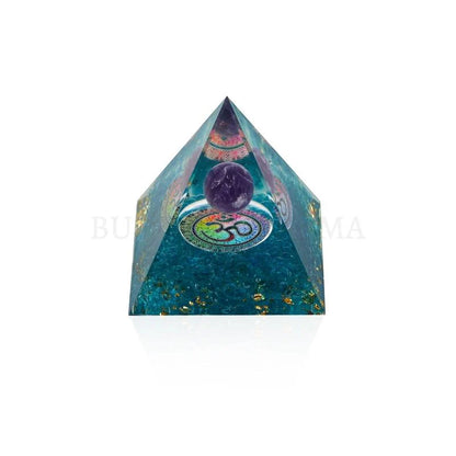 Amethyst Orgonite Pyramid - Orgone Energy Generator