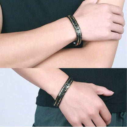 Magnetic Therapy Bracelets - Black, Silver, Gold