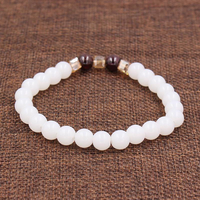 White Chalcedony Positivity Bracelet - Positivity & Harmony