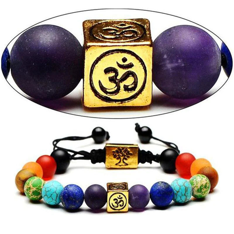 Om Chakra Tree of Life Bracelet