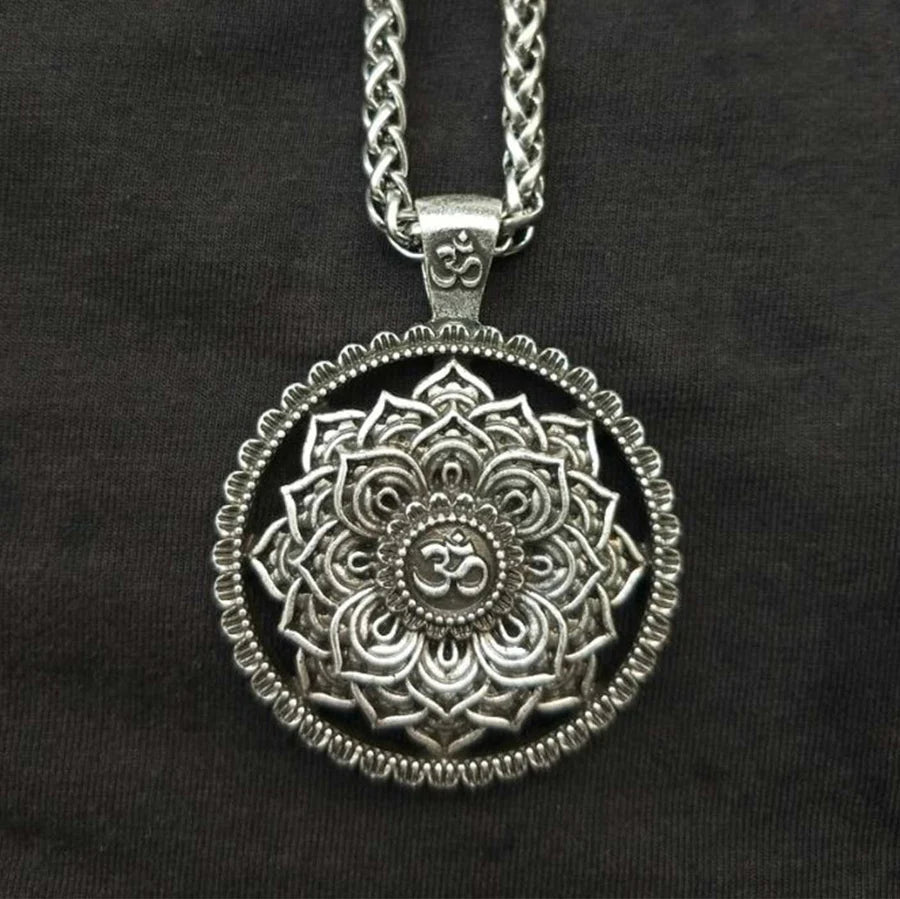 Om Lotus Mandala Necklace - Balance & Wisdom