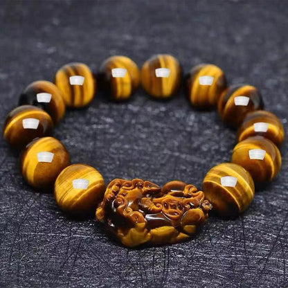 Tiger Eyes Pixiu Bracelet-Attract Wealth and Prosperity