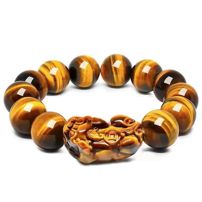 Tiger Eyes Pixiu Bracelet-Attract Wealth and Prosperity